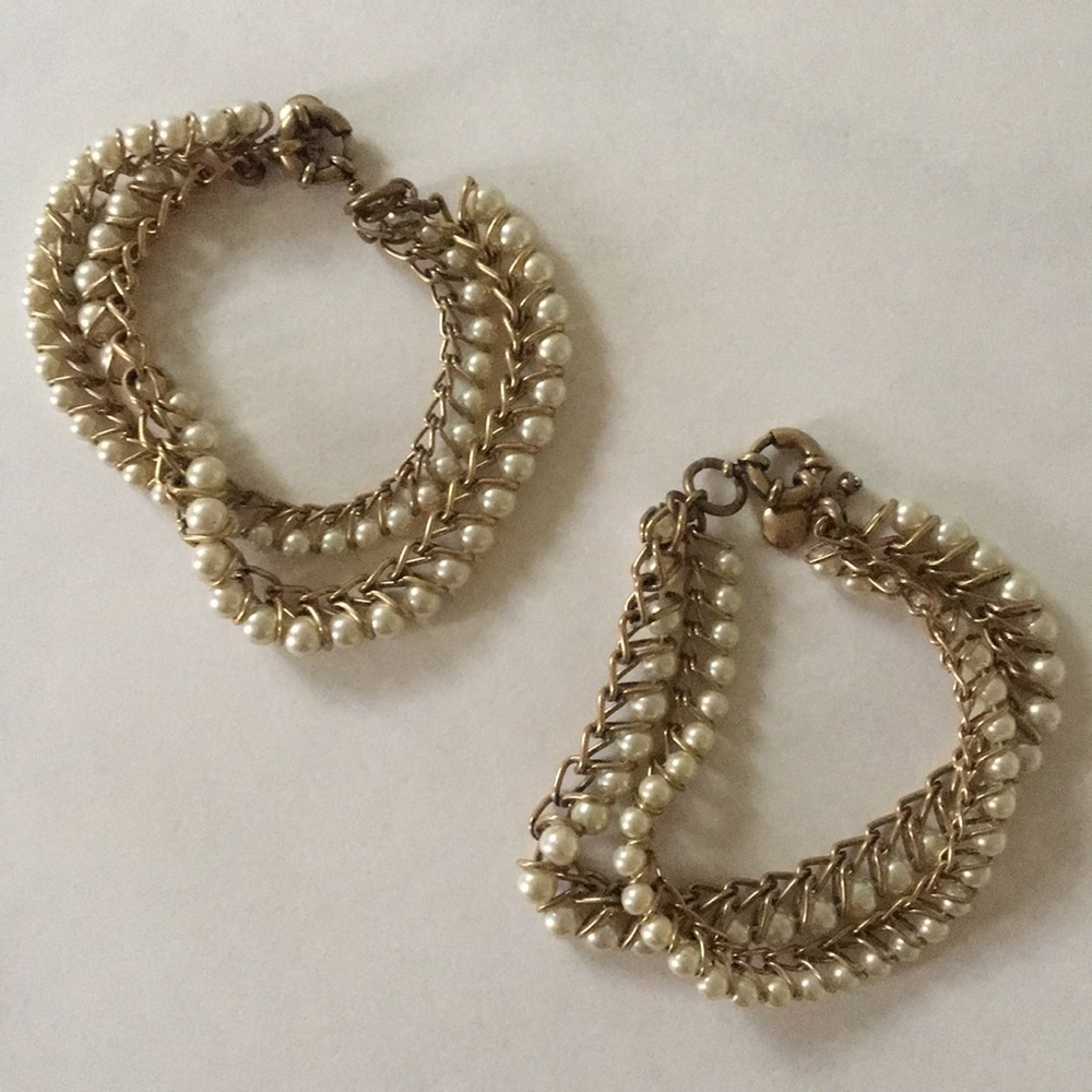 JCrew pearl chain bracelet
